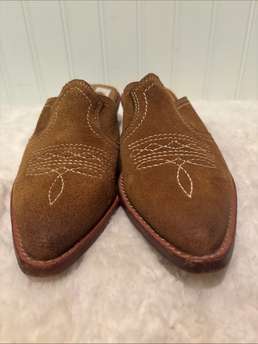Patricia Nash Battista Suede Mules with Western Embroidery Sz 7 - Picture 5 of 5